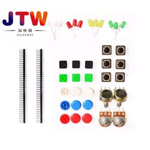 Kit de Electrónica JTW para Arduino con Componentes de Montaje a Través de Orificio, Resistencias, Leds, Potenciómetros, Botones y Conectores - Product Image 1