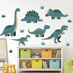 Self Adhesive Living Room Decor Baby <strong>Nursery</strong> 3d Cartoon <strong>Dinosaur</strong> Wall Stickers - Product Image 1