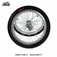Kit de roues Supermoto de 17 pouces pour Surron Light Bee X LBX Talaria MX4 MX3 X3 Segway X260 70/90-17 90/80-17 Pneu de vélo électrique sur route