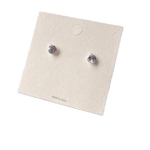 Juego de Tarjetas de Joyería Personalizadas: Pendientes de Botón, Pendientes de Aro, Pinzas para el Cabello, Lazos para el Cabello, Anillos, Broches - Tarjetas de Papel Blanco Vainilla - Product Image 3