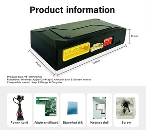Không Dây Carplay Trang Bị Thêm <span class=keywords><strong>Android</strong></span> Tự Động Nâng Cấp Cho Jeep Uconnect 8.4 Giao Diện Hộp Grand Cherokee Đa Phương Tiện Wrangler Mô-đun - Product Image 6