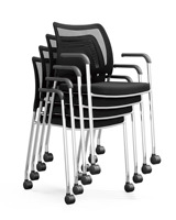 Vente en gros de roulettes de chaise empilables pour l'école moderne en métal Mobilier de bureau en plastique pour conférence et salle à manger Hôtels pour la formation en maille