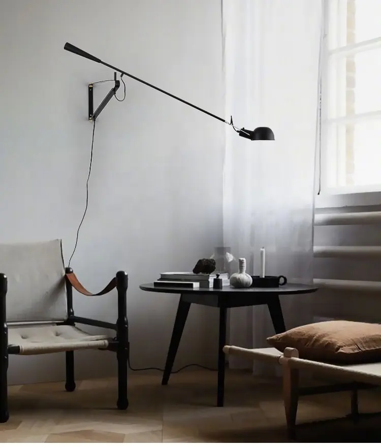 11.11 endüstriyel antika vintage endüstriyel siyah E27 salıncak kolu Arne Jacobsen duvar lambası oturma odası yatak odası çalışma ev