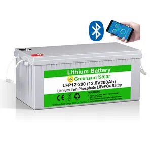 BMS内置12伏200 ah LiFePO4锂电池12 v 100ah 200ah 300ah 400ah电池