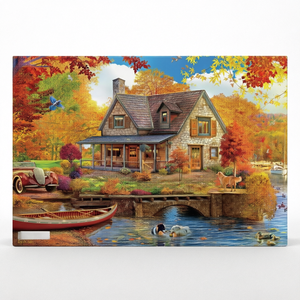 Autumn Lake House - Rompecabezas de 500 piezas, juego de mesa rectangular de cartón - Product Image 1