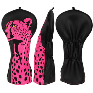 Housse de tête de club de golf au design tendance en cuir PU, accessoires de golf durables, doublure en peluche brodée, protège-têtes de golf - Product Image 3