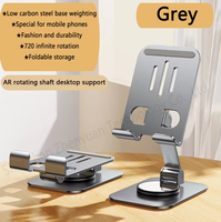 Support de téléphone métallique rotatif à 360 degrés, pliable, support de téléphone portable en aluminium pour iPad, support de tablette