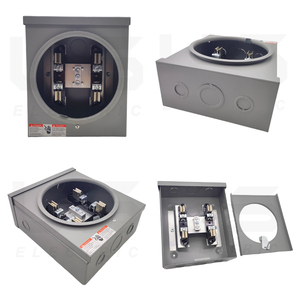 Vuông Mét Cơ Sở 1PH 3 Dây 4 Hàm Không Thấm Nước Chuyển Đổi Hộp Phân Phối Thiết Bị Điện 100A 240V Duy Nhất Giai Đoạn Meter Ổ Cắm - Product Image 2