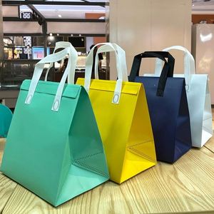 Sac isotherme jetable en aluminium recyclable et non-tissé pour plats à emporter, idéal pour le thé au lait, sac écologique pour la livraison de repas - Product Image 1