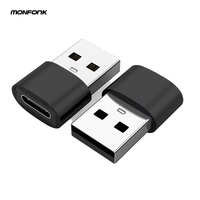 Monfonk Otg Adaptateur Convertisseur Usb 2.0 Mâle vers Type-c Adaptateur Usb-c Flash Drive Laptops Pc Ordinateur Téléphone Adaptateur Usb C