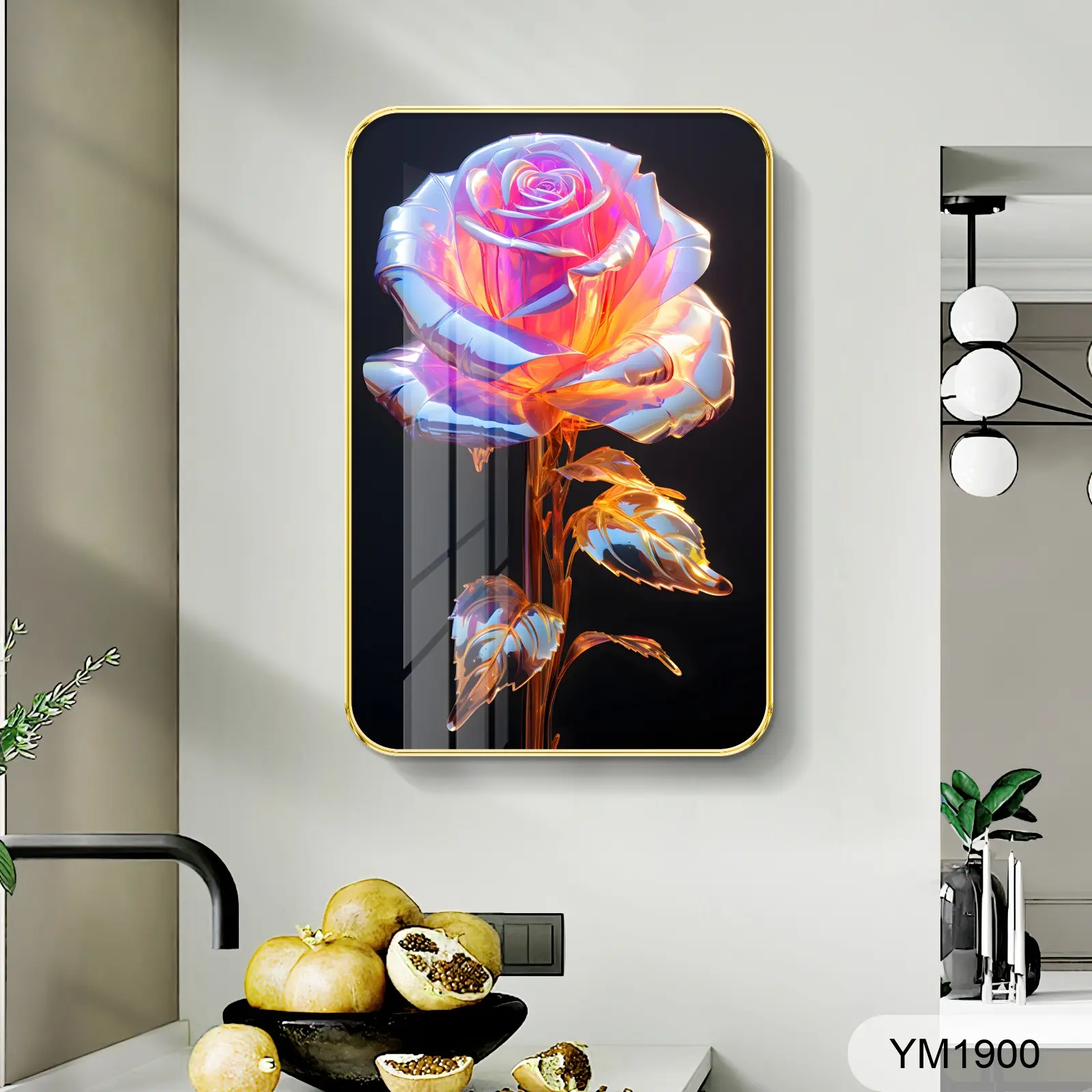 Exquisite Customised Art Living Room Decor Hanging Porch Wall Modern Multi Colors Flower Painting Decoration Painting