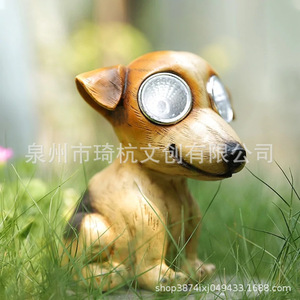 โคมไฟสวนพลังงานแสงอาทิตย์สำหรับสุนัขกลางแจ้งกันน้ำเรซิ่นไฟตกแต่ง LED โซล่าเซลล์โมโน ซี คิวเอช 21652 - Product Image 4