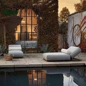 Muebles de Lujo para Piscina de Hotel, <span class=keywords><strong>Tumbona</strong></span> de Exterior Impermeable, Cama Solar para Patio, <span class=keywords><strong>Tumbona</strong></span> de Jardín, Silla de Madera de Teca para Piscina, <span class=keywords><strong>Tumbona</strong></span> para Tomar el Sol - Product Image 3