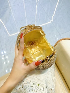 Dinner Women's Clutch <b>Bag</b> With Accents PU Material Polyester <b>Small</b> Size Round Ball for Daily Use Tanjing - Product Image 3