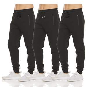 Pantalones de chándal Fleece Active Athletic Workout Jogger Pantalones de chándal para hombres con bolsillo con cremallera para hombres - Product Image 1