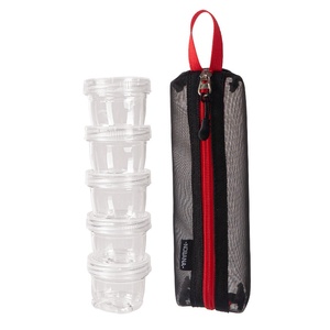 Eco-Friendly Super Lightweight Outdoor Connectable Seasoning <b>Bottle</b> 5-Piece <b>Set</b> <b>Travel</b> Picnic Fishing Camping BBQ - Product Image 1