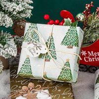 Papier d'emballage de Noël en feuille d'or, papier d'emballage cadeau de Noël imprimé sur mesure