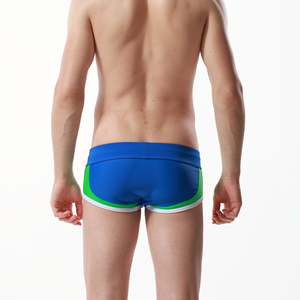 Costume da bagno da <span class=keywords><strong>uomo</strong></span> a righe Sexy in Nylon traspirante e rigonfiamento mutande da bagno pantaloncini da bagno da <span class=keywords><strong>uomo</strong></span> - Product Image 4