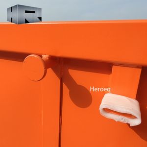 Poubelles renforcées en métal Skip Merrell Poubelles de <span class=keywords><strong>recyclage</strong></span> en <span class=keywords><strong>verre</strong></span> Boîte à ordures en acier de 6 verges cubes Poubelles personnalisées avec porte - Product Image 4