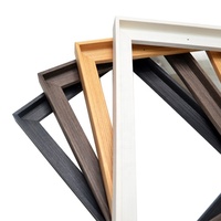Marco Flotante de Madera de Pino Natural Blanco y Negro de 25x45mm, Diseño Tradicional Ecológico, para Lienzos, Tamaño Personalizado