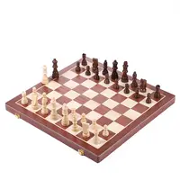 Ahşap satranç seti manyetik taşınabilir keçeli en kaliteli turnuva satranç tahtası oyunu iç lüks satranç seti parça sıcak satış