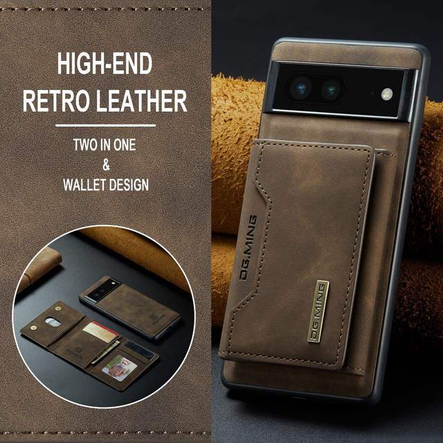 High Quality PU Magnetic Detachable Leather Wallet Phone case Suitable for Google Pixel 7 6 Pro 2-in-1 Protective case