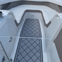 Tapis de pont en mousse EVA imitation teck pour plateforme de bain et cockpit de bateau, style SeaDek MarineMat Gatorstep, auto-adhésif, pour Cobalt 240 de 2004