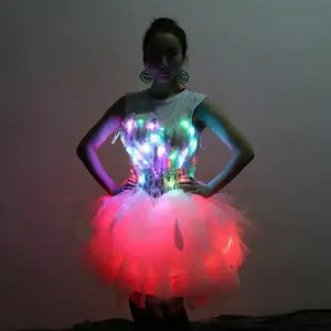 Ropa luminosa para baile de sala de baile, traje de boda, tutú, luces LED - Product Image 1