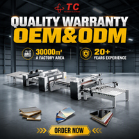 آلة تغليف بالغراء الساخن PUR عالية اللمعان من TC Woodworking Machinery لألواح MDF والألواح الرغوية وألواح الأكريليك وأفلام PVC عالية الجودة