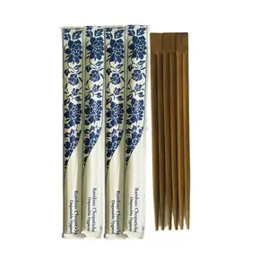 फैक्टरी सस्ते कीमत के साथ अनुकूलित डिस्पोजेबल बांस लकड़ी Chopstick सेट लकड़ी दंर्तखोदनी