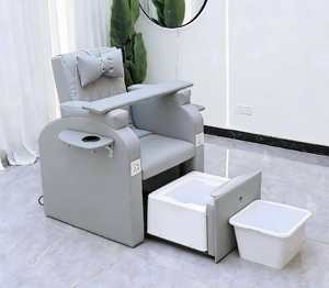 Fauteuil de manucure et pédicure de luxe moderne, multifonctionnel, avec massage électrique et bain de pieds extensible - Product Image 1