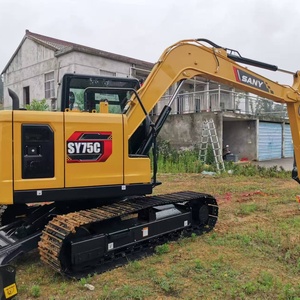 รถขุดตีนตะขาบ Sany SY75C สภาพใหม่ น้ำหนัก 7.5 ตัน เครื่องยนต์ Isuzu ปั๊มไฮดรอลิกและเกียร์บ็อกซ์ ระบบควบคุม PLC มอเตอร์ - Product Image 1