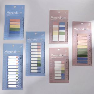 Wholesale Custom High Quality Morandi Color Index Tabs Sticky Notes Index Posted It Planner Kawaii Memo Pad <b>Bookmarks</b> - Product Image 5
