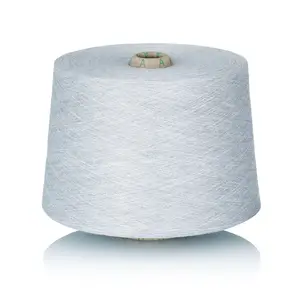 High Tenacity Textile Yarn Siro Spinning Grey 100 % Polyester Spun Yarn for Knitting