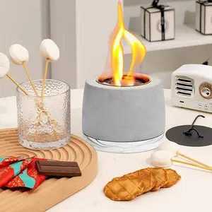 Minicaja de fuego portátil para hormigón, chimenea de sobremesa sin humo, precio bajo, fabricante, proveedor de fábrica