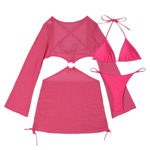 Nuevo Conjunto de <span class=keywords><strong>Bikini</strong></span> de Tres Piezas <span class=keywords><strong>con</strong></span> Cordones y Malla Transparente - Product Image 6