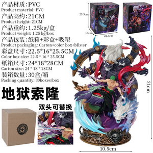 Figurine PVC haut de gamme Asura Form Twin Dragon GK Zoro Style Trois Épées, échelle 1:48, pour espaces thématiques, approvisionnement en gros premium pour <span class=keywords><strong>le</strong></span> marché international - Product Image 5