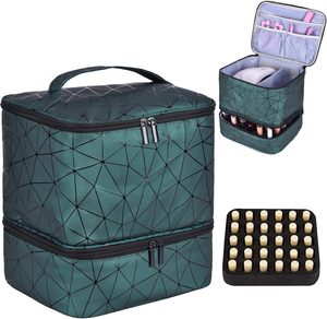 Échantillon gratuit stock de vernis à ongles, sac portable pouvant contenir des bouteilles, lampe de rangement pour produits de manucure, double couche - Product Image 3