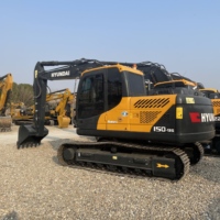 Excavatrice sur chenilles Hyundai 150-9S d'occasion, 15 tonnes, en excellent état, d'origine coréenne, châssis standard 90 % neuf, disponible à la vente