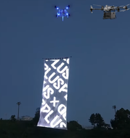 Écran d'animation extérieur BESTAR P15/P20/P25 + Film transparent LED pour drone, affiche numérique, tapis magique LED pliable