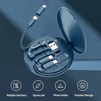 Kit de câble de données USB C multifonction 6 en 1, adaptateur de charge rapide 60W, kit de câble de charge pour téléphone, type C Android pour iPhone
