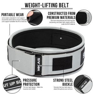 Cinturón de Soporte Lumbar Ajustable MKAS para Levantamiento de Pesas, Cinturón de Levantamiento de Pesas con <span class=keywords><strong>Palanca</strong></span> para Gimnasio, Equipo de Gimnasio para Mujer, Cinturón de Entrenamiento - Product Image 3