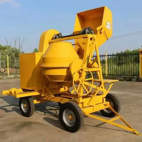 Movable Concrete Mixer 300L/350L/400L/500L/600L/800L Hydraulic Diesel Gasoline Electric Motor Portable Diesel Cement Mixer Price