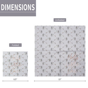 Serbet Kertas Koktail Pernikahan 2 Lapis Warna Pink dengan Desain Cetak Foil Khusus untuk Pesta - Product Image 5