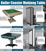 Table de Mahjong Pliante de Luxe Personnalisée en Gros, Table de Mahjong Américaine Automatique avec Roues 2-en-1, Table de Jeu et de Réunion avec Housse