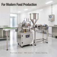 Machine automatique de remplissage et de scellage de gobelets pour eau, jus, yaourt, crème glacée, sauce – Remplisseuse et scelleuse de gobelets, machine d'emballage