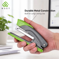 Engrapadora Manual de Metal de 24/6 con Logotipo Personalizado, Verde, 20 Hojas, para Oficina, Papelería, Encuadernación de Libros, Uso en Oficina y Escuela