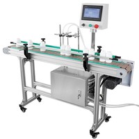 Machine de remplissage de liquides entièrement automatique à double tête avec convoyeur, remplisseuse quantitative pour détergent et liqueur