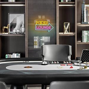 Enseigne lumineuse LED néon suspendue pour intérieur, décoration murale, indicateur d'entrée, pour salles de poker. - Product Image 6