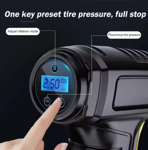 Logo impression petit Portable filaire/sans fil compresseur d'air pompe 150psi affichage numérique alimenté par batterie rapide <span class=keywords><strong>gonfleur</strong></span> de pneu de voiture - Product Image 4